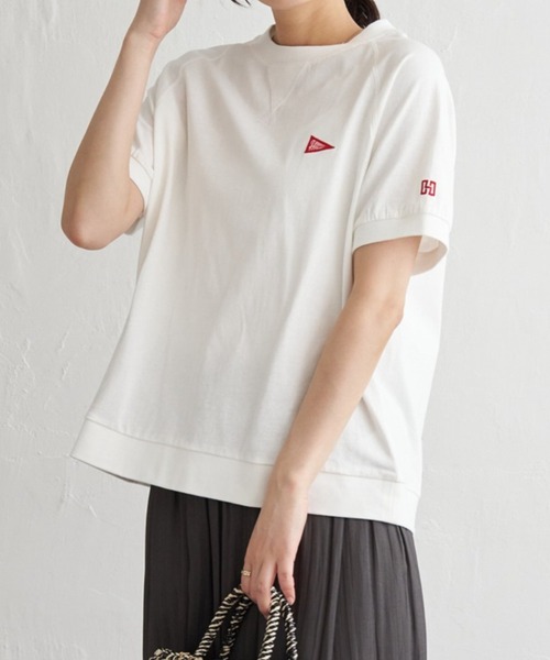 ikka（イッカ）の「Healthknit Product ヘルスニットプロダクト ガゼット半袖Tシャツ（Tシャツ/カットソー・レディース・ホワイト/その他1/ブラック/オフホワイト/チャコールグレー/ブルー・M/L/S）」の2枚目の写真