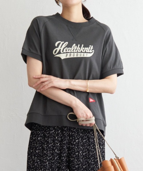ikka（イッカ）の「Healthknit Product ヘルスニットプロダクト ガゼット半袖Tシャツ（Tシャツ/カットソー・レディース・ホワイト/その他1/ブラック/オフホワイト/チャコールグレー/ブルー・M/L/S）」の4枚目の写真