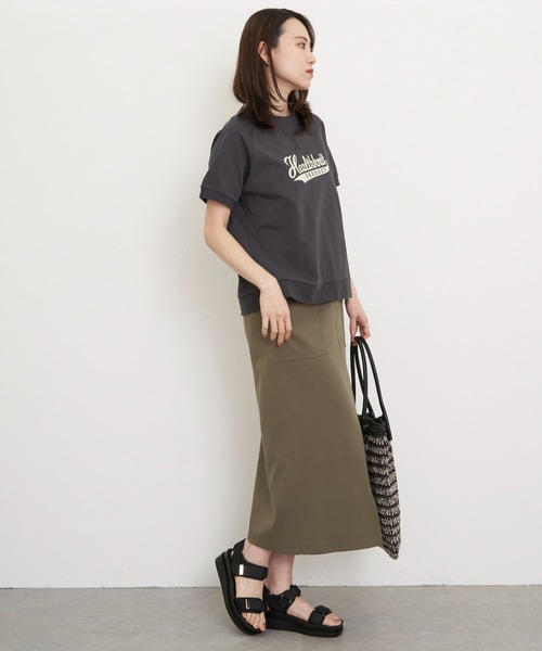 ikka（イッカ）の「Healthknit Product ヘルスニットプロダクト ガゼット半袖Tシャツ（Tシャツ/カットソー・レディース・ホワイト/その他1/ブラック/オフホワイト/チャコールグレー/ブルー・M/L/S）」の17枚目の写真