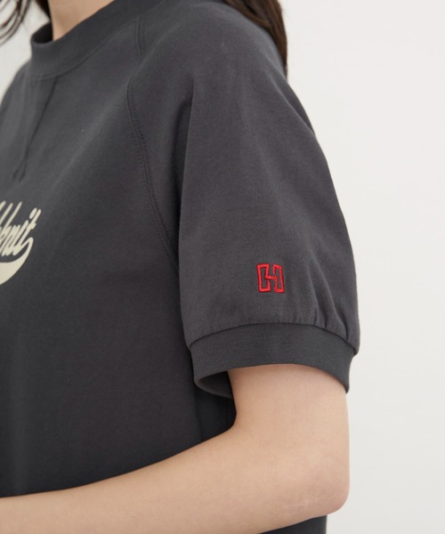 ikka（イッカ）の「Healthknit Product ヘルスニットプロダクト ガゼット半袖Tシャツ（Tシャツ/カットソー・レディース・ホワイト/その他1/ブラック/オフホワイト/チャコールグレー/ブルー・M/L/S）」の7枚目の写真