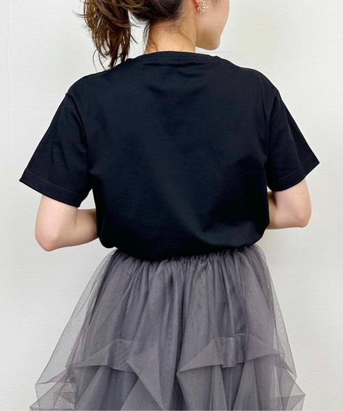 tシャツ リボンパールカットソー レディース セール】リボンパールカットソー（Tシャツ/カットソー）｜PICCIN