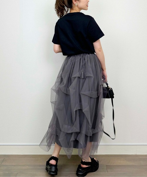 PICCIN PERLA(ピッチンペルラ)の「リボンパールカットソー(Tシャツ/カットソー・レディース・オフホワイト/ブラック・M)」の19枚目の写真