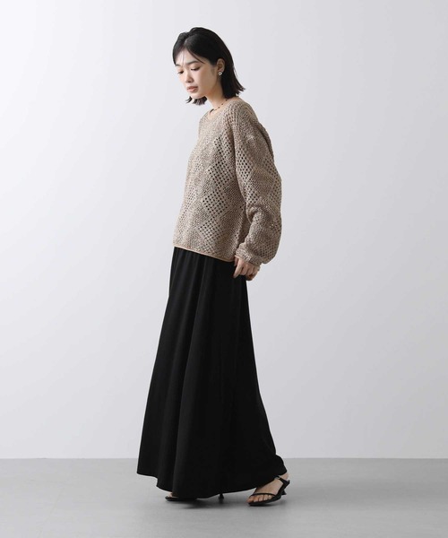 Gready Brilliant（グレディブリリアン）の「スムースパネルＡラインフレアスカート（スカート・レディース・オレンジ/ブラック・FREE）」の4枚目の写真