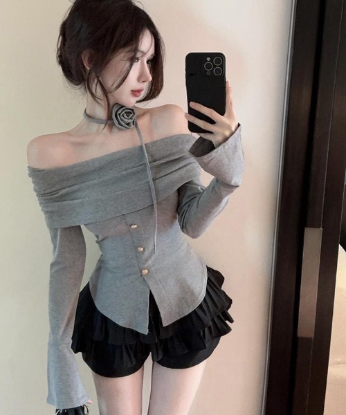【美品】コーデ売り♡チェック柄キャミオールインワン＆異素材チョーカートップス titty&co - titty&co ハートラインチェック柄キャミワンピの通販