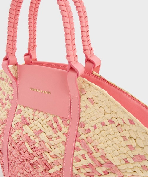 チャールズ アンド キース Shalia シャリア ラフィアウーブンバケツバッグ Shalia シャリア ラフィアウーブンバケツバッグ（トートバッグ