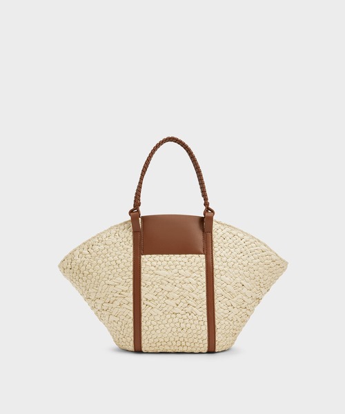 CHARLES & KEITH シャリア ラフィアウーブンバケツ CHARLES & KEITH Shalia シャリア ラフィアウーブンバケツバッグ
