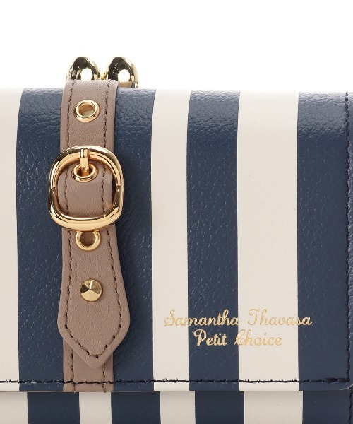 ストライプフロントベルト 口金折財布（財布）｜Samantha