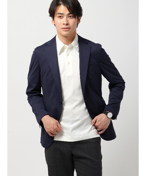 SUIT SQUARE(スーツスクエア)の「オフィT ポロシャツ 半袖 ウォッシャブル プレーティング天竺(ポロシャツ・メンズ・ネイビー系/ブラウン系/ブラック系/ホワイト系/グレー系・L/LL/3L/S/M)」の13枚目の写真