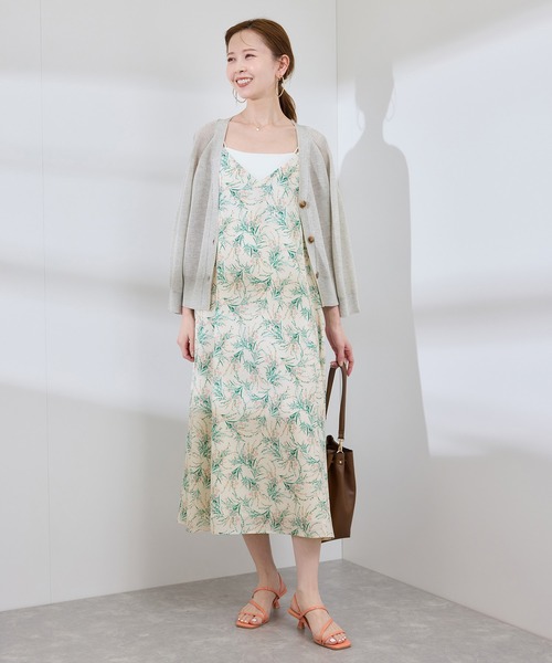 ROPE' PICNIC（ロペピクニック）の「【前後2WAY】ガーデンフラワーキャミワンピース/リンクコーデ（ワンピース・レディース・ブラック系その他/ホワイト系その他・38）」の18枚目の写真