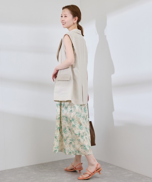 ROPE' PICNIC（ロペピクニック）の「【前後2WAY】ガーデンフラワーキャミワンピース/リンクコーデ（ワンピース・レディース・ブラック系その他/ホワイト系その他・38）」の12枚目の写真