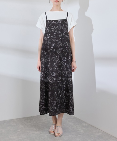 ROPE' PICNIC（ロペピクニック）の「【前後2WAY】ガーデンフラワーキャミワンピース/リンクコーデ（ワンピース・レディース・ブラック系その他/ホワイト系その他・38）」の20枚目の写真