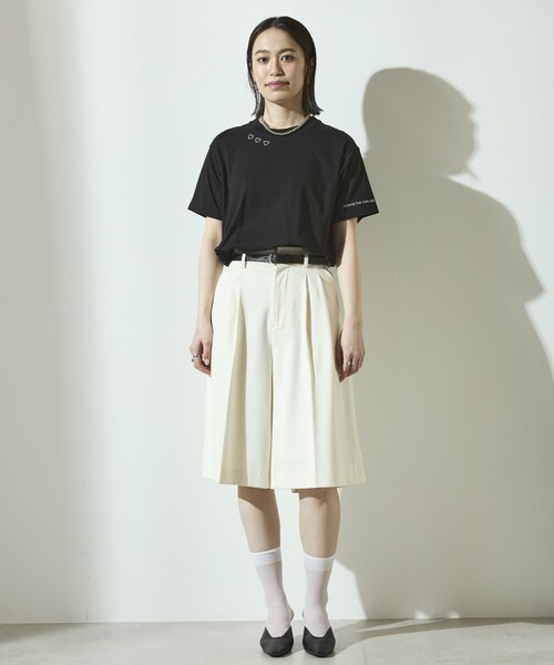 Firsthand（ファーストハンド）の「Firsthand/ファーストハンド オーガニックコットン ハート ロゴ刺繍Tシャツ / クルーネック ワンポイントロゴ 刺繍半袖Tシャツ（Tシャツ/カットソー・レディース・ブラック/ホワイト/ネイビー/グリーン・FREE）」の15枚目の写真