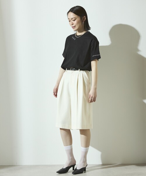 Firsthand（ファーストハンド）の「Firsthand/ファーストハンド オーガニックコットン ハート ロゴ刺繍Tシャツ / クルーネック ワンポイントロゴ 刺繍半袖Tシャツ（Tシャツ/カットソー・レディース・ブラック/ホワイト/ネイビー/グリーン・FREE）」の16枚目の写真
