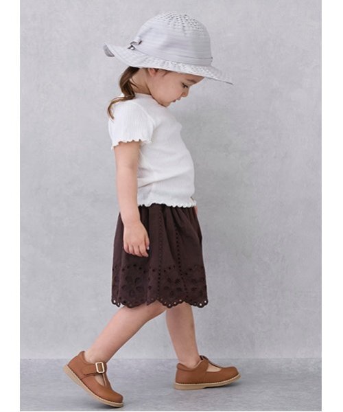 petit main（プティマイン）の「【リンク】レースキュロット(キッズ)（その他パンツ・キッズ・オフホワイト/ダークブラウン/ラベンダー・90cm/130cm/100cm/80ｃｍ/120cm/110cm）」の4枚目の写真