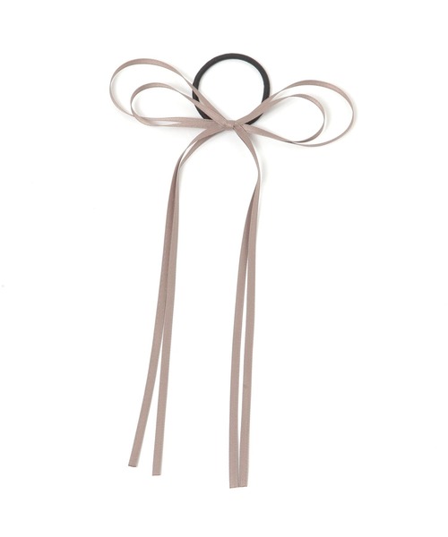 LAKOLE（ラコレ）の「細ダブルリボンヘアゴム / 427180（ヘアゴム・レディース・ピンク/グレー/ブラウン系その他・FREE）」の2枚目の写真