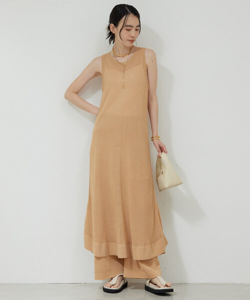 evelyn ニットフレアワンピース evelyn バイカラーニットフレア ワンピース - メルカリ