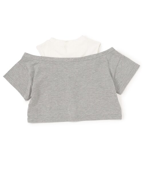 algy（アルジー）の「ドッキングクロップドガーリーT（Tシャツ/カットソー・キッズ・ブラック/グレー/オフホワイト・XX-SMALL/X-SMALL/MEDIUM/SMALL）」の8枚目の写真