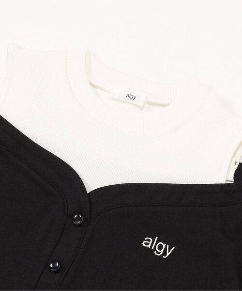 algy（アルジー）の「ドッキングクロップドガーリーT（Tシャツ/カットソー・キッズ・ブラック/グレー/オフホワイト・XX-SMALL/X-SMALL/MEDIUM/SMALL）」の10枚目の写真