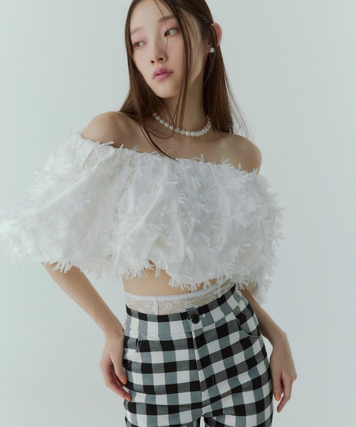 eimy istoire リボンクロスギャザーTOPS リボンクロスギャザーTOPS（シャツ/ブラウス）｜EIMY ISTOIRE