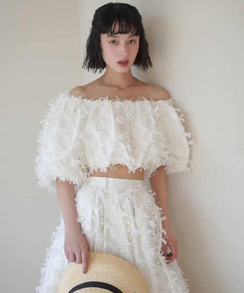 EIMY ISTOIRE(エイミーイストワール)の「リボンクロスギャザーTOPS(その他トップス・レディース・ホワイト・F)」の12枚目の写真