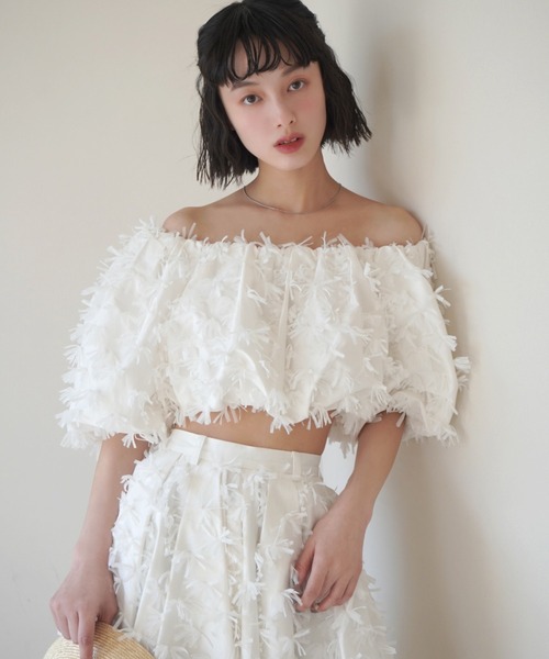 EIMY ISTOIRE(エイミーイストワール)の「リボンクロスギャザーTOPS(その他トップス・レディース・ホワイト・F)」の13枚目の写真