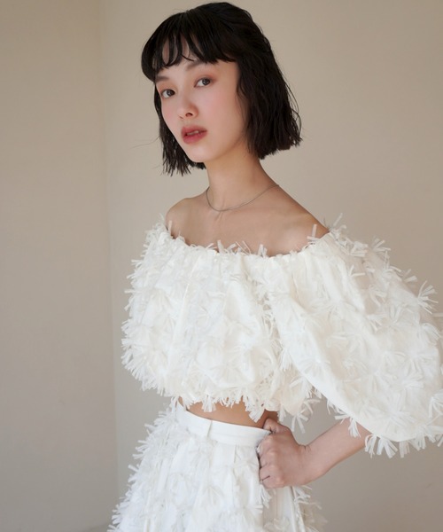 eimy istoire リボンクロスギャザーTOPS セール】リボンクロスギャザーTOPS（その他トップス）｜EIMY