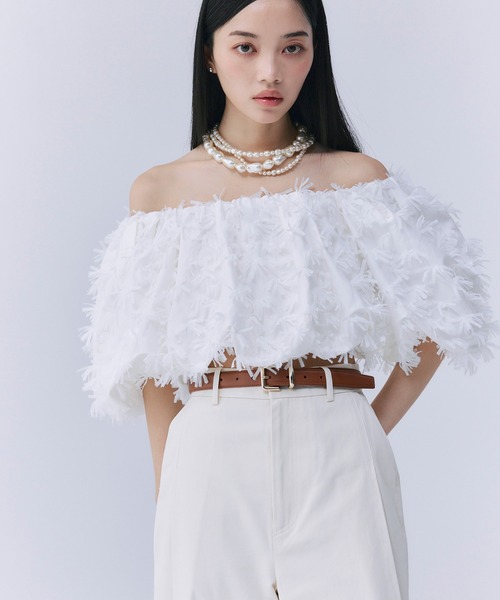 eimy istoire リボンクロスギャザーTOPS セール】リボンクロスギャザーTOPS（その他トップス）｜EIMY