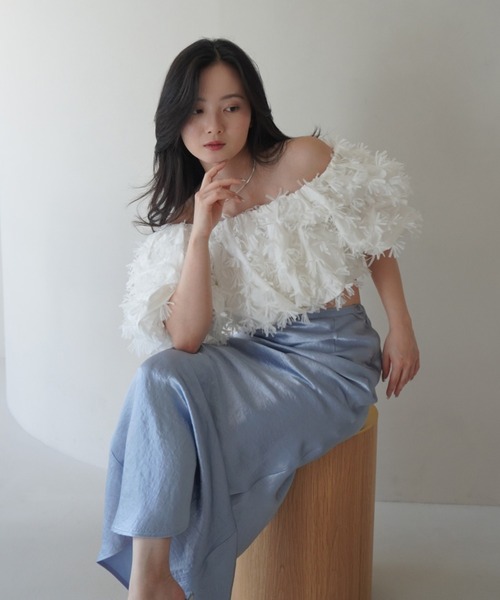 eimy istoire リボンクロスギャザーTOPS リボンクロスギャザーTOPS（シャツ/ブラウス）｜EIMY ISTOIRE