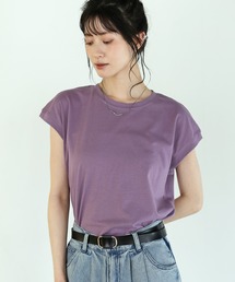 着回し力抜群◎コットン100%フレンチスリーブカットソー
