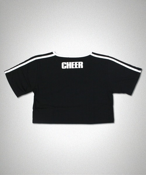 CHEER(チアー)の「ショルダーダブルラインショートTEE(Tシャツ/カットソー・レディース・ホワイト/ブラック・S/M/L)」の11枚目の写真