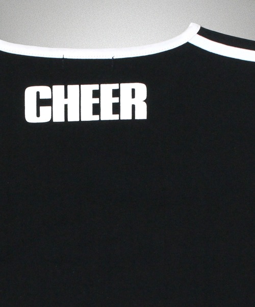 CHEER(チアー)の「ショルダーダブルラインショートTEE(Tシャツ/カットソー・レディース・ホワイト/ブラック・S/M/L)」の12枚目の写真