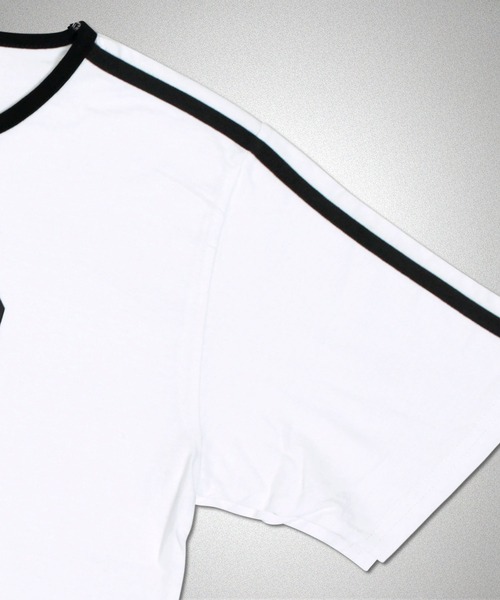 CHEER(チアー)の「ショルダーダブルラインショートTEE(Tシャツ/カットソー・レディース・ホワイト/ブラック・S/M/L)」の15枚目の写真