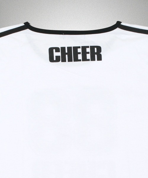 CHEER(チアー)の「ショルダーダブルラインショートTEE(Tシャツ/カットソー・レディース・ホワイト/ブラック・S/M/L)」の17枚目の写真