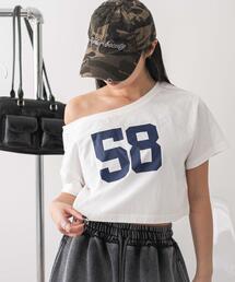 WEGO | WEGO/【25年春夏新作】2WAYオフショルショートT(Tシャツ/カットソー)