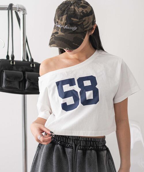 新品未使用　25AW 【2WAY】オフショルカットソー WEGO（ウィゴー）の「WEGO/2WAYオフショルショートT（Tシャツ