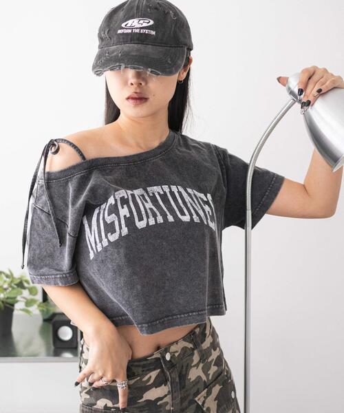 WEGO（ウィゴー）の「WEGO/2WAYオフショルショートT（Tシャツ/カットソー・レディース・その他4/その他1/その他2/その他3/その他5/その他8/その他7/その他6・FREE）」の3枚目の写真