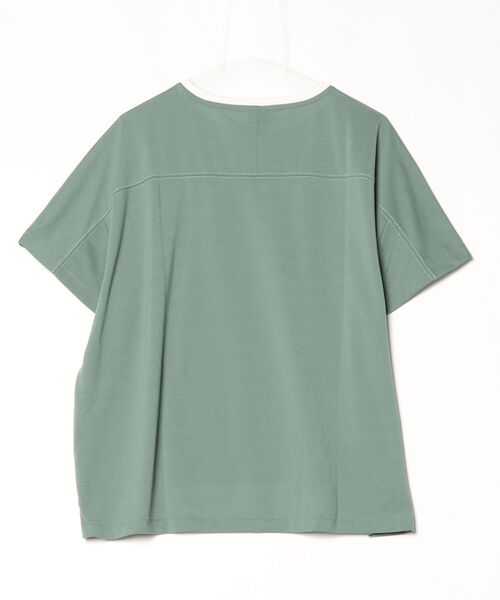 NEW BALANCE（ニューバランス）の「【別注】ニューバランス New Balance ショートスリーブビックTシャツ_ 限定コラボ（Tシャツ/カットソー・レディース・グリーン/ブルーグレー・S/M/L）」の3枚目の写真