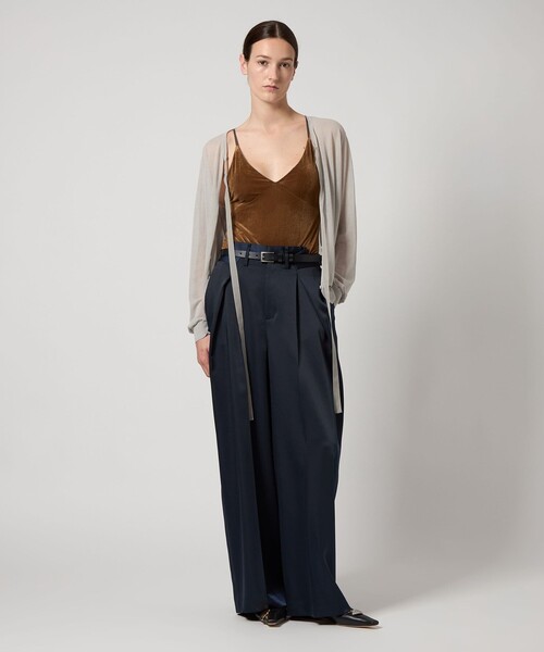 【LT.GRAY】<AEWEN MATOPH>クルーネック リボンテープ カーディガン AEWEN MATOPH（イウエン マトフ）の「＜AEWEN MATOPH＞クルーネック