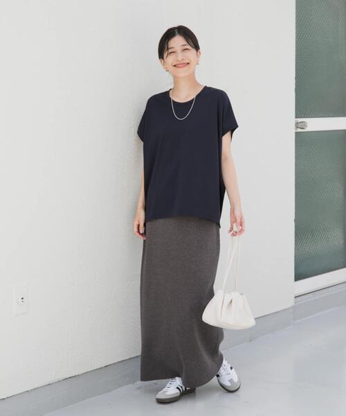 URBAN RESEARCH DOORS(アーバンリサーチドアーズ)の「『UR TECH』汗染み防止ドルマンTシャツ(Tシャツ/カットソー・レディース・チャコールグレー/オフホワイト/ライトグレー/ブラウン/ネイビー・MEDIUM)」の17枚目の写真