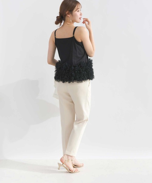 PICCIN PERLA(ピッチンペルラ)の「フラワーキャミソール(キャミソール・レディース・ブラック/オフホワイト・M)」の12枚目の写真