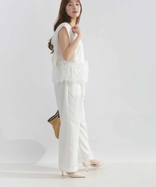 PICCIN PERLA(ピッチンペルラ)の「フラワーキャミソール(キャミソール・レディース・ブラック/オフホワイト・M)」の17枚目の写真