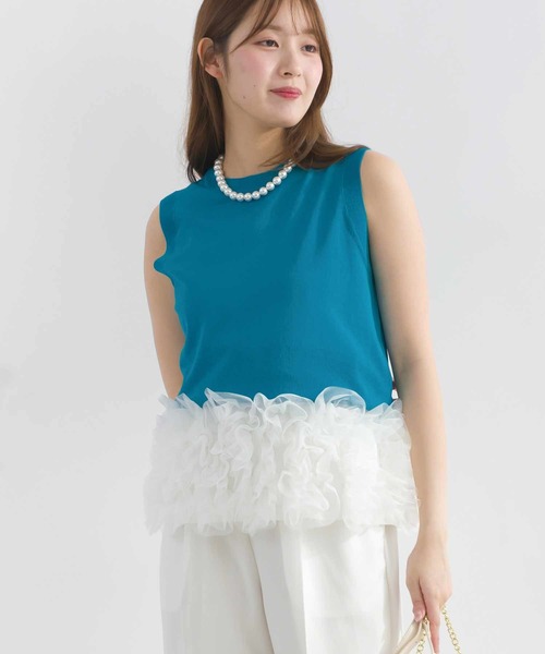 PICCIN PERLA(ピッチンペルラ)の「フラワーキャミソール(キャミソール・レディース・ブラック/オフホワイト・M)」の19枚目の写真