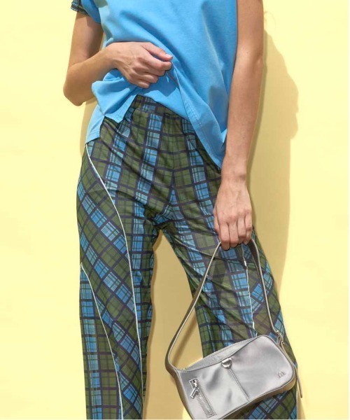 MAISON SPECIAL（メゾンスペシャル）の「Panel Plaid Pants/パネルチェックパンツ■セットアップ対応■（その他パンツ・レディース・ブルー/ピンク・36/38）」の9枚目の写真