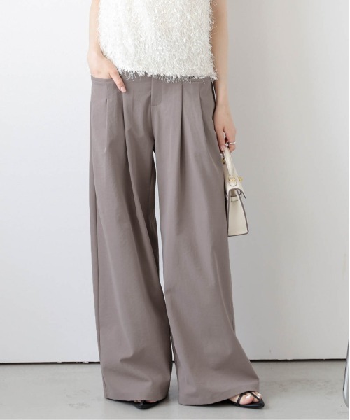 Lajour（ラジュール）の「【日本製】ライトツイルワイドパンツ（その他パンツ・レディース・ブラック/ブラウン/オフホワイト・M/L）」の3枚目の写真
