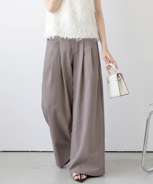 Lajour（ラジュール）の「【日本製】ライトツイルワイドパンツ（その他パンツ・レディース・ブラック/ブラウン/オフホワイト・M/L）」の22枚目の写真