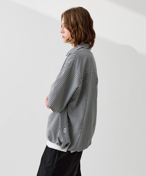 WETTEMPT(ウィテンプト)の「GINGHAM CHECK PULLOVER SHIRT / ギンガムチェックプルオーバーシャツ(シャツ/ブラウス・メンズ・ブラック/ブラウン/グリーン・SMALL/MEDIUM/LARGE)」の7枚目の写真