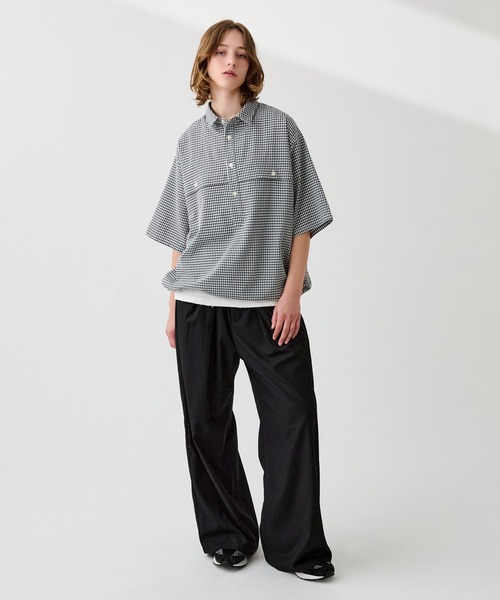 WETTEMPT(ウィテンプト)の「GINGHAM CHECK PULLOVER SHIRT / ギンガムチェックプルオーバーシャツ(シャツ/ブラウス・メンズ・ブラック/ブラウン/グリーン・SMALL/MEDIUM/LARGE)」の10枚目の写真