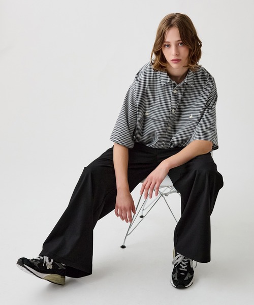 WETTEMPT(ウィテンプト)の「GINGHAM CHECK PULLOVER SHIRT / ギンガムチェックプルオーバーシャツ(シャツ/ブラウス・メンズ・ブラック/ブラウン/グリーン・SMALL/MEDIUM/LARGE)」の14枚目の写真