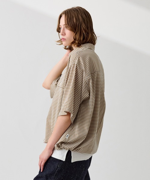 WETTEMPT(ウィテンプト)の「GINGHAM CHECK PULLOVER SHIRT / ギンガムチェックプルオーバーシャツ(シャツ/ブラウス・メンズ・ブラック/ブラウン/グリーン・SMALL/MEDIUM/LARGE)」の21枚目の写真