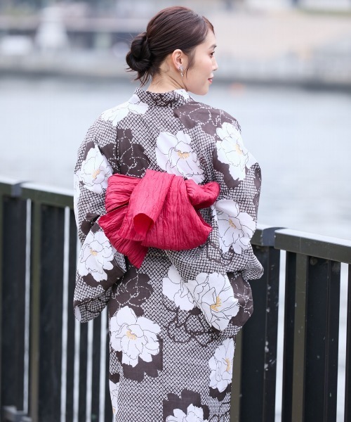 青系花柄 浴衣単品　トールサイズ　身長の高い方に 楽天市場】浴衣 トールサイズ レディース 高身長 花柄 セット